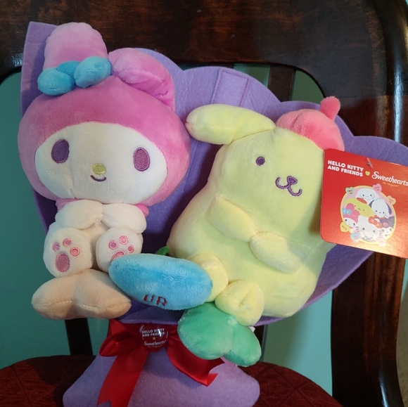 Hello Kitty Plush Toy Duo - Pink and Yellow - Picture 5 of 6